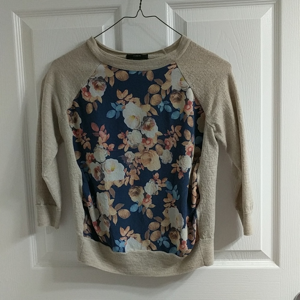 J crew merino silk top